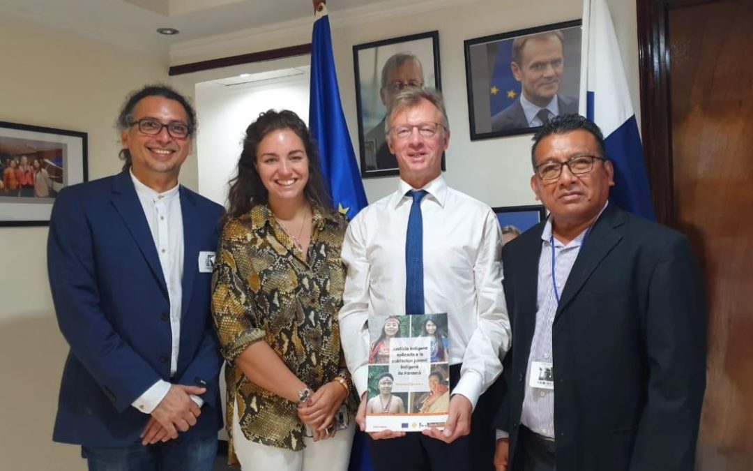 Tdh presenta los resultados y recomendaciones del proyecto en justicia juvenil indígena ante el embajador de la Unión Europea en Panamá
