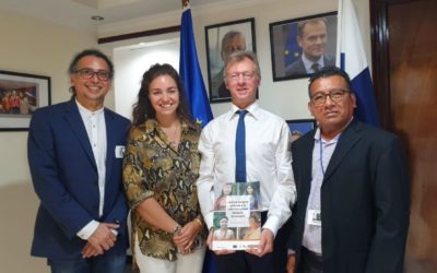 Tdh presenta los resultados y recomendaciones del proyecto en justicia juvenil indígena ante el embajador de la Unión Europea en Panamá